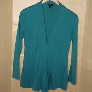 Alfani Teal Green Knit Cardigan Top Medium